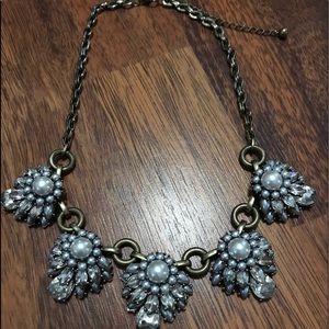 Pearl and Rhinestone statement necklace